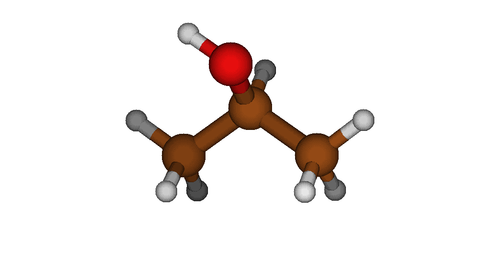 Lowest-energy conformer of isopropanol